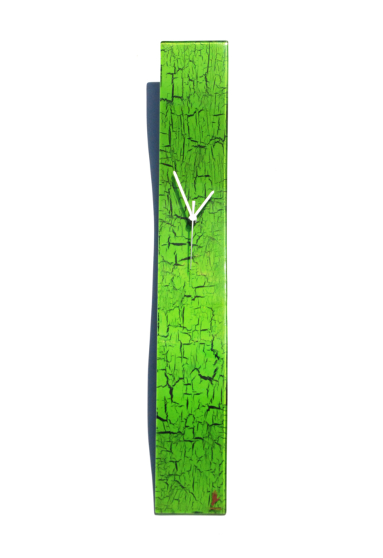 Crackled zöld falióra 10x70 cm