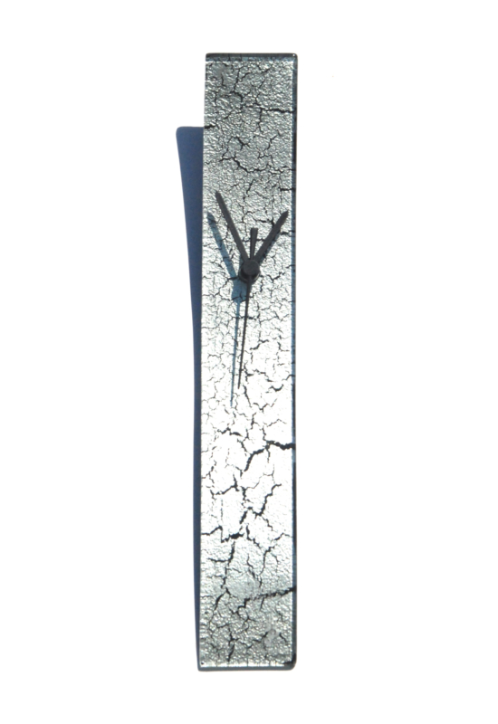 Crackled ezüst falióra 6x41 cm