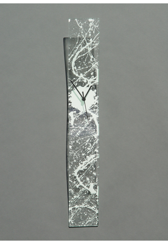 Natural transzparent-fehér falióra 10x70 cm