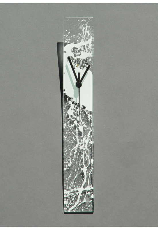 Natural transzparent-fehér falióra 6x41 cm