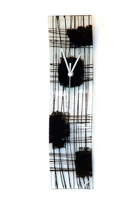 Natural transzparens-fekete falióra 10x41 cm-es méretben