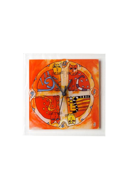 Graficity cicás falióra 26x26 cm