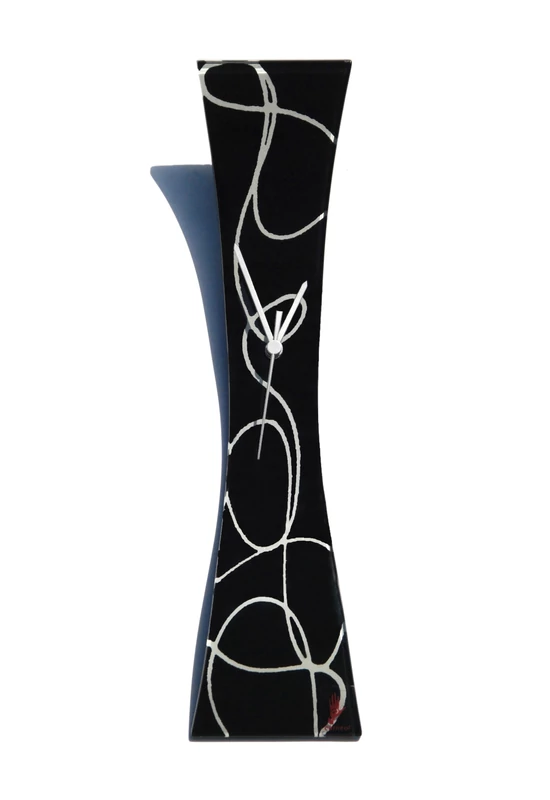 Geo fekete-fehér falióra 11x50 cm