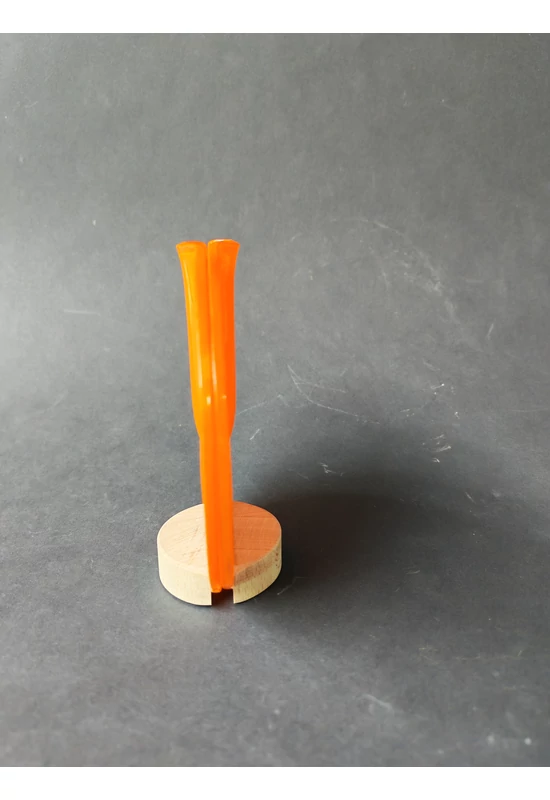 Kerek váza narancs színben 13 cm
